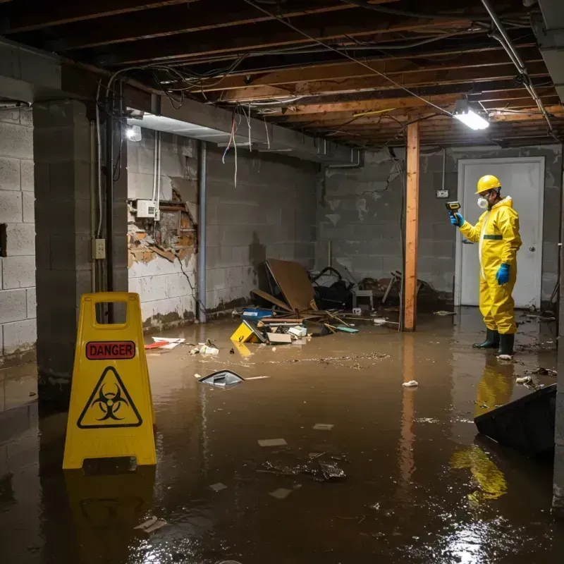 Flooded Basement Electrical Hazard in Greene County, AL Property